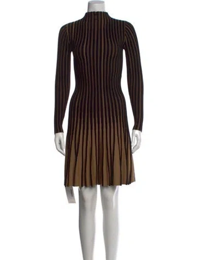 Pre-owned Akris Punto Virgin Wool Mini Dress In Multi