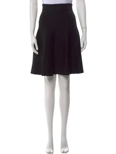 Pre-owned Akris Punto Virgin Wool Mini Skirt In Black