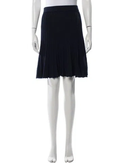 Pre-owned Akris Punto Virgin Wool Mini Skirt In Black