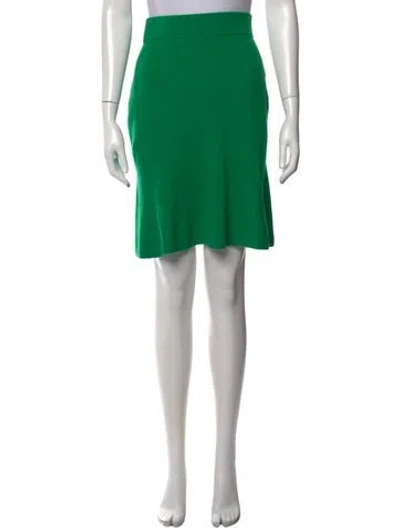 Pre-owned Akris Punto Virgin Wool Mini Skirt In Green