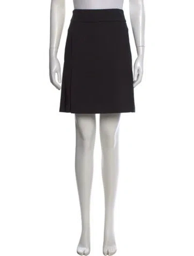 Pre-owned Akris Punto Virgin Wool Mini Skirt W/ Tags In Black