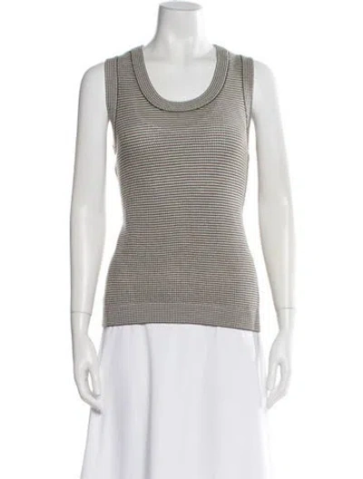 Pre-owned Akris Punto Virgin Wool Scoop Neck Sweater In Gray