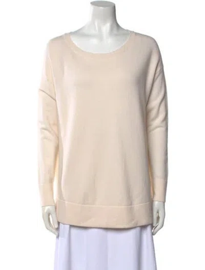 Pre-owned Akris Punto Virgin Wool Scoop Neck Sweater In Neutral