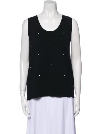 Pre-owned Akris Punto Virgin Wool Scoop Neck Sweater W/ Tags In Black