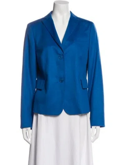 Pre-owned Akris Punto Virgin Wool Set In Blue