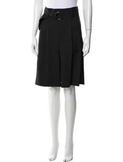 Pre-owned Akris Punto Virgin Wool Shorts In Black