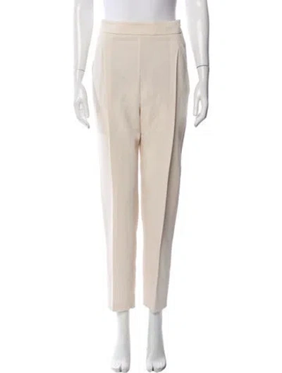 Pre-owned Akris Punto Virgin Wool Straight Leg Pants In Neutral
