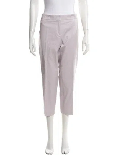 Pre-owned Akris Punto Virgin Wool Straight Leg Pants In Purple