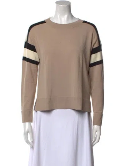 Pre-owned Akris Punto Virgin Wool Striped Sweater In Neutral