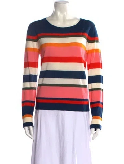 Pre-owned Akris Punto Virgin Wool Striped Sweater W/ Tags In Multi