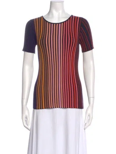 Pre-owned Akris Punto Virgin Wool Striped Top In Multi