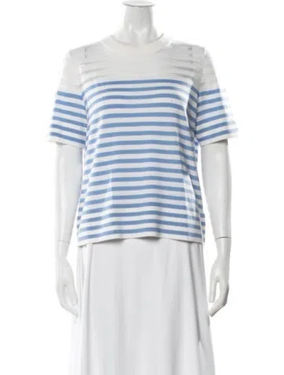 Pre-owned Akris Punto Virgin Wool Striped T-shirt In Multi