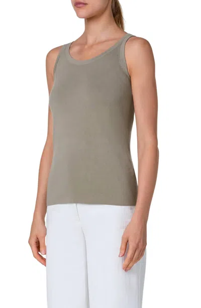 Akris Punto Virgin Wool Tank Top In Sage In Multi