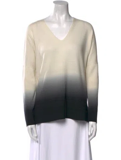 Pre-owned Akris Punto Virgin Wool Tie-dye Print Sweater In Neutral