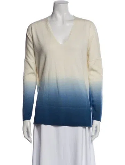 Pre-owned Akris Punto Virgin Wool Tie-dye Print Sweater In Neutral