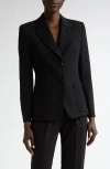 Akris Punto Two-button Wool Blazer In Black