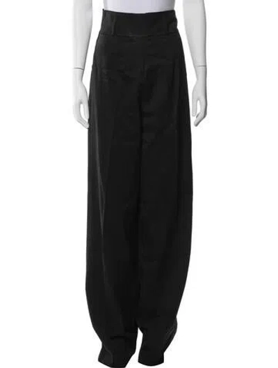 Pre-owned Akris Punto Virgin Wool Wide Leg Pants In Blue