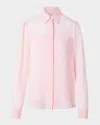 Akris Punto Viscose Georgette Button-down Boho Blouse