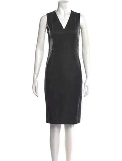 Pre-owned Akris Punto V-neck Knee-length Dress