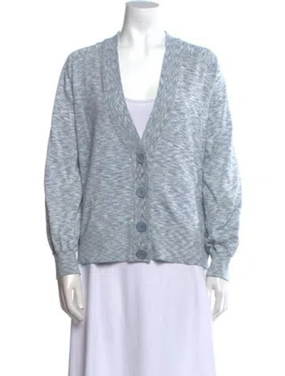 Pre-owned Akris Punto V-neck Sweater In Blue