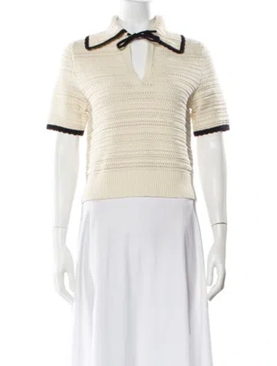 Pre-owned Akris Punto V-neck Sweater In Neutral