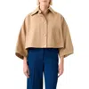 Akris Punto Water Repellent Cotton Garbardine Crop Car Coat In Brown