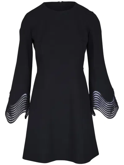 AKRIS PUNTO WAVY-CUFF MINI DRESS