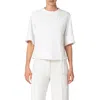 Akris Punto Rope Raw Edge Blouse In Cream