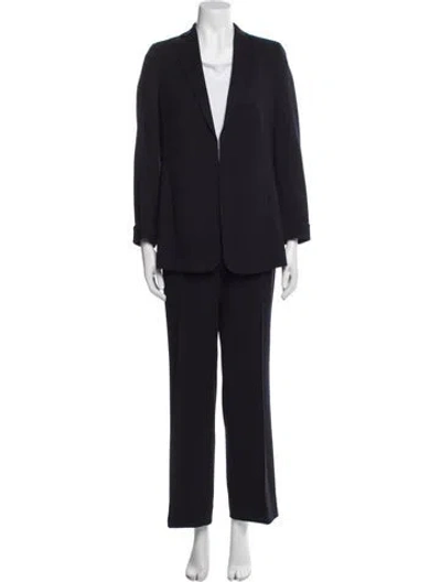 Pre-owned Akris Punto Wide Leg Pants In Blue