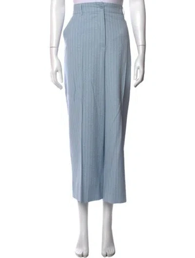 Pre-owned Akris Punto Wide Leg Pants In Blue