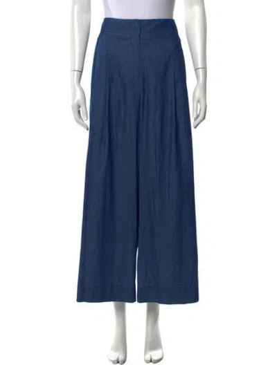 Pre-owned Akris Punto Wide Leg Pants In Blue