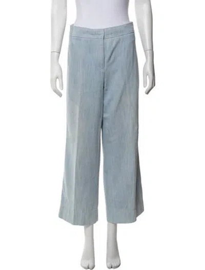 Pre-owned Akris Punto Wide Leg Pants In Blue