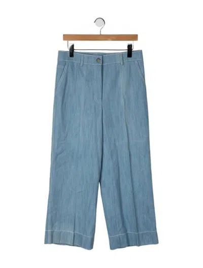 Pre-owned Akris Punto Wide Leg Pants In Blue