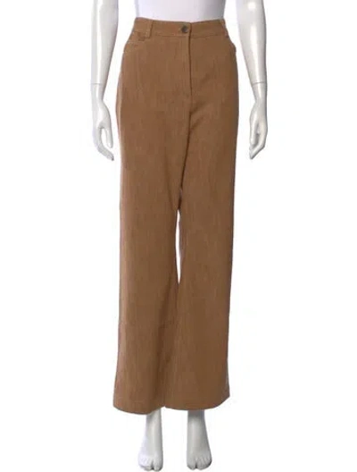 Pre-owned Akris Punto Wide Leg Pants In Brown/neutrals