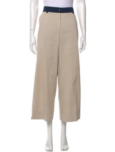 Pre-owned Akris Punto Wide Leg Pants In Neutral
