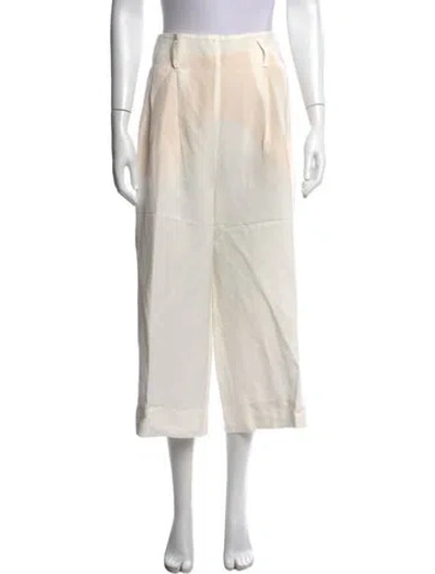 Pre-owned Akris Punto Wide Leg Pants In Neutrals