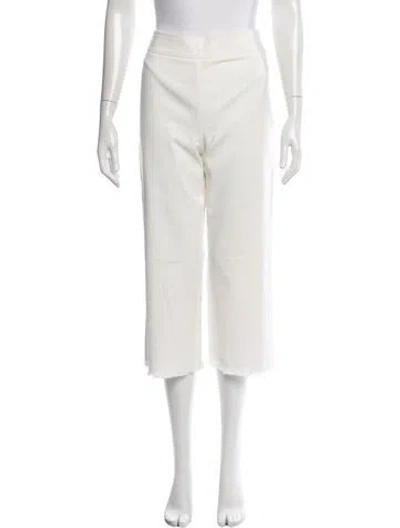 Pre-owned Akris Punto Wide Leg Pants In White