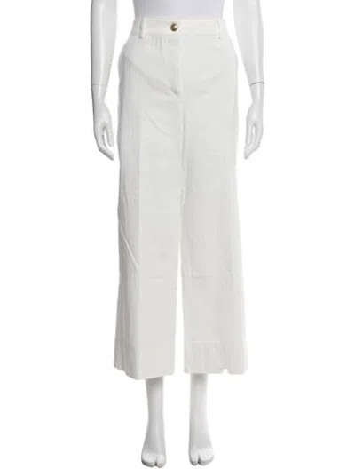 Pre-owned Akris Punto Wide Leg Pants In White