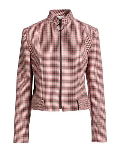 Akris Punto Woman Jacket Red Size 14 Virgin Wool In Pink