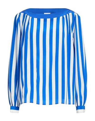 Akris Punto Woman Top Blue Size 12 Mulberry Silk