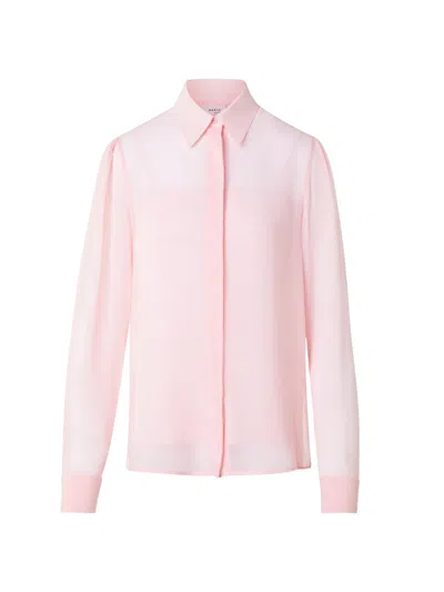 Akris Punto Women's Boho Georgette Blouse In Pale Pink