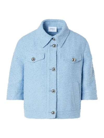 Akris Punto Women's Bouclé Boxy Short-sleeve Jacket In Blue