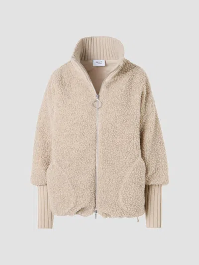 Akris Punto Women's Bouclé Fleece Relaxed-fit Coat In Oat
