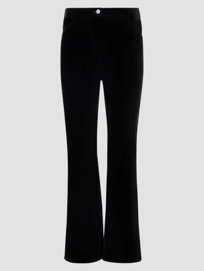 Akris Punto Women's Cali Stretch Velvet Bootcut Pants In Black