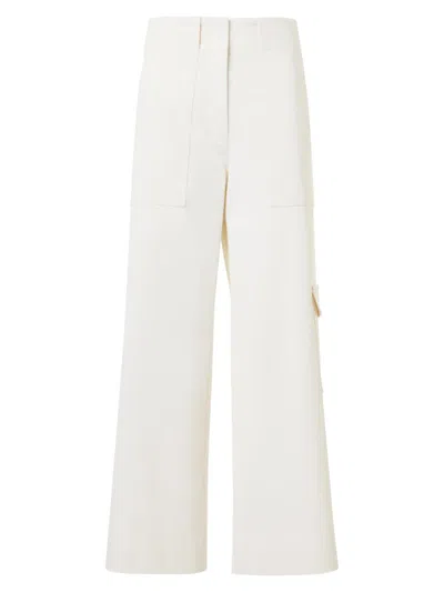 Akris Punto Cliff Gabardine Cargo Pants In White