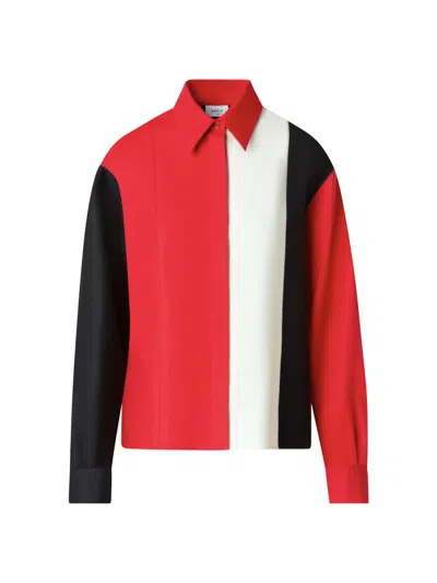 Akris Punto Women's Colorblocked Virgin Wool Shirt In Multi