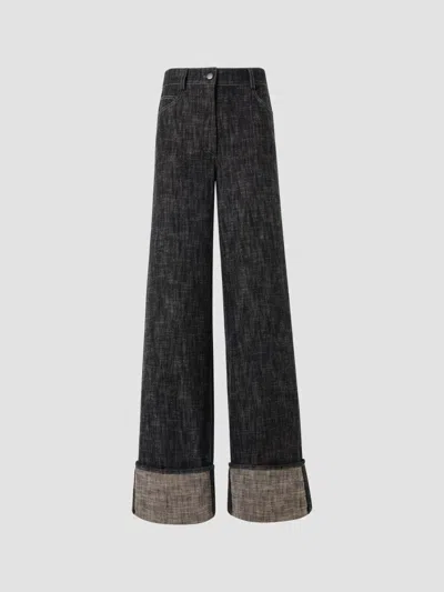 Akris Punto Women's Cooper Washed Cuffed Jeans In Black