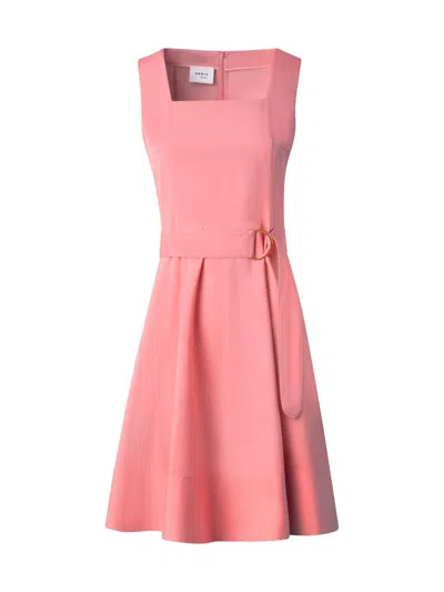 Akris Punto Women's Cotton Poplin Square Neck Minidress In Pink