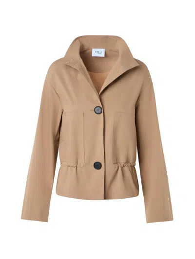 Akris Punto Women's Cotton-blend Stand-collar Parka Jacket In Neutral