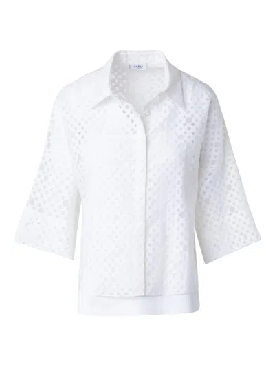 Akris Punto Women's Dot Organza Shirt In White